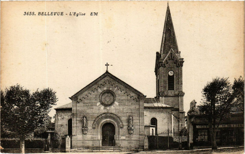 Carte postale ancienne Bellevue L'Eglise