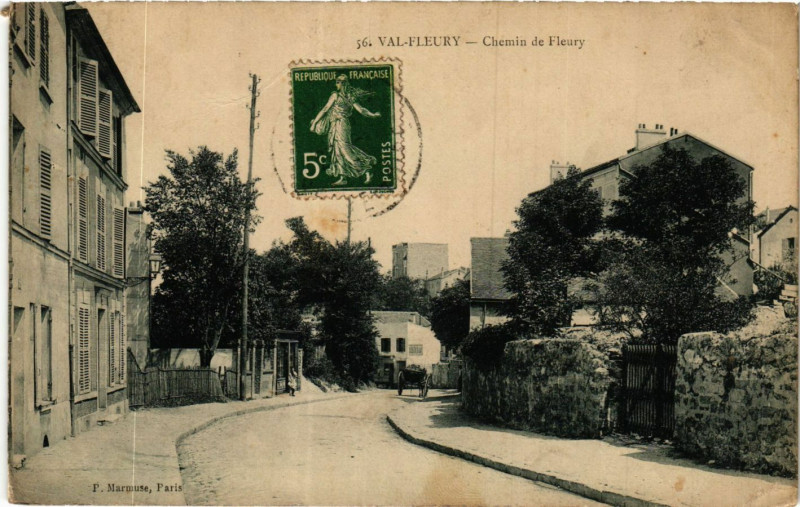 Carte postale ancienne Val Fleury Chemin de Fleury