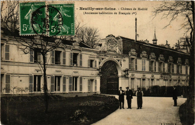 Carte postale ancienne Château de Madrid (Ancienne habitation de François 1er) à Neuilly-sur-Seine