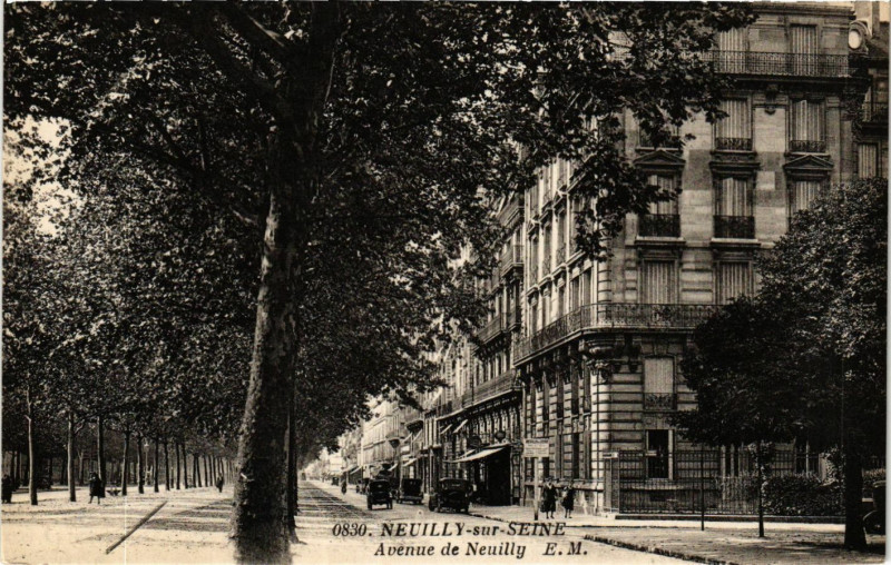 Carte postale ancienne Neuilly sur Seine Avenue de Neuilly à Neuilly-sur-Seine