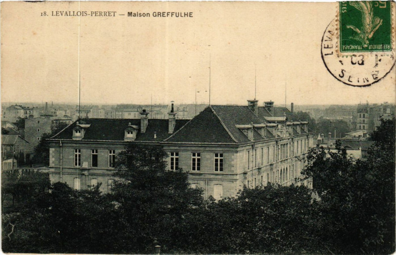 Carte postale ancienne Levallois Perret Maison Greffulhe à Levallois-Perret