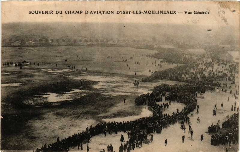 Carte postale ancienne Issy les Moulineaux Vue générale-Souvenir du Champ d'Aviation à Issy-les-Moulineaux
