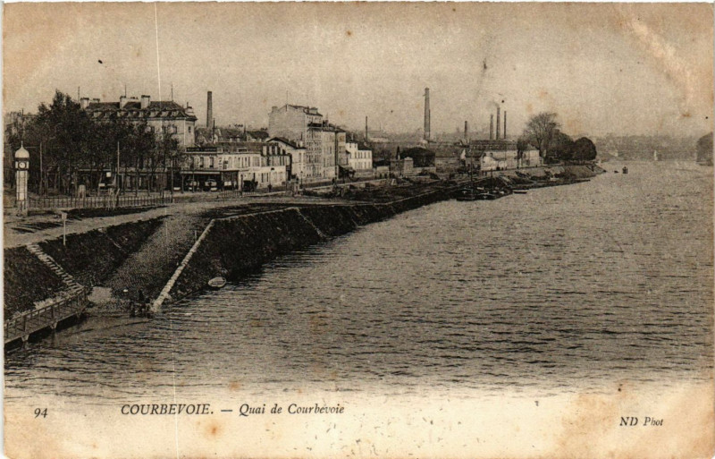Carte postale ancienne Courbevoie Quai de Courbevoie à Courbevoie