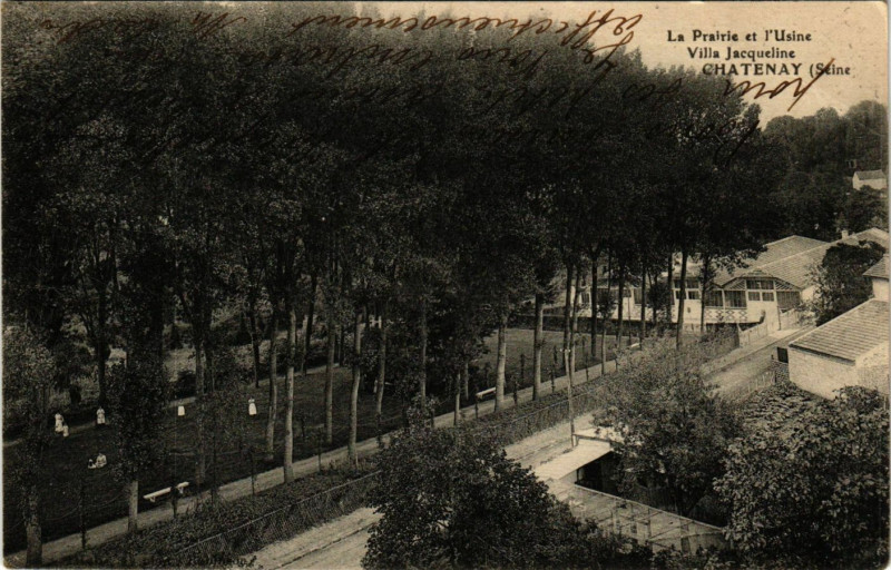 Carte postale ancienne Chatenay La Prairie et l'Usine-Villa Jacqueline