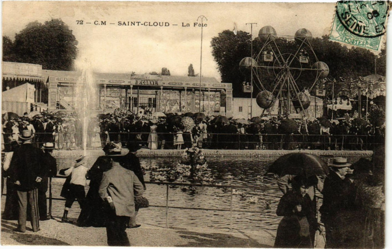 Carte postale ancienne Saint-Cloud - La fete à Saint-Cloud