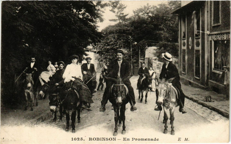 Carte postale ancienne Robinson - En Promenade