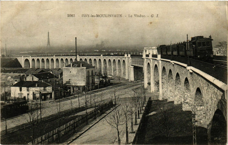 Carte postale ancienne Issy-les-Moulineaux - Le Viaduc à Issy-les-Moulineaux