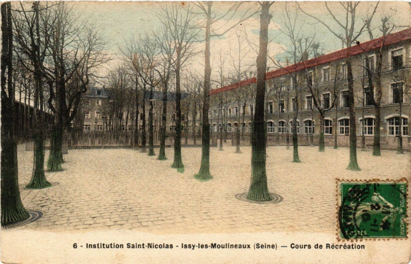 Carte postale ancienne Institution Saint-Nicolas - Issy-les-Moulineaux à Issy-les-Moulineaux