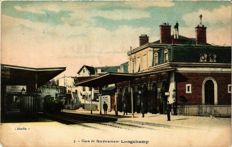 Carte postale ancienne Gare de Suresnes Longchamp à Suresnes