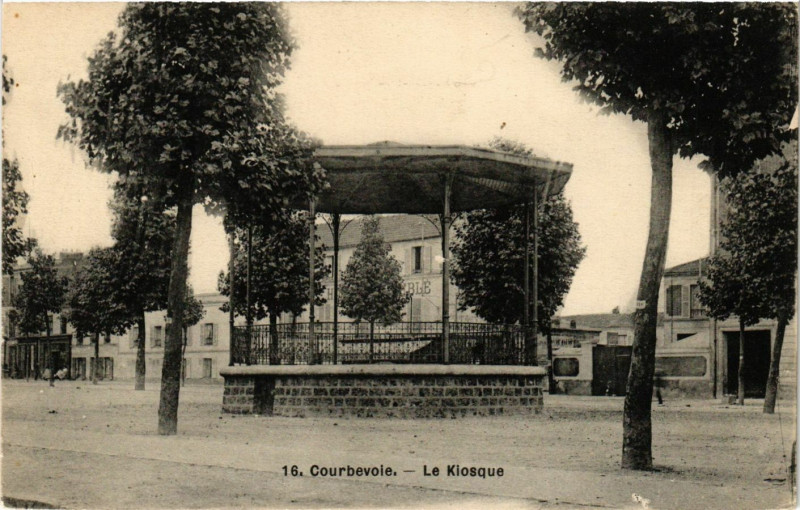 Carte postale ancienne Courbevoie - Le Kiosque à Courbevoie