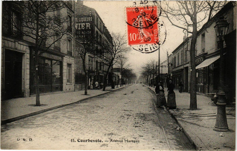 Carte postale ancienne Courbevoie - Avenue Marceau à Courbevoie