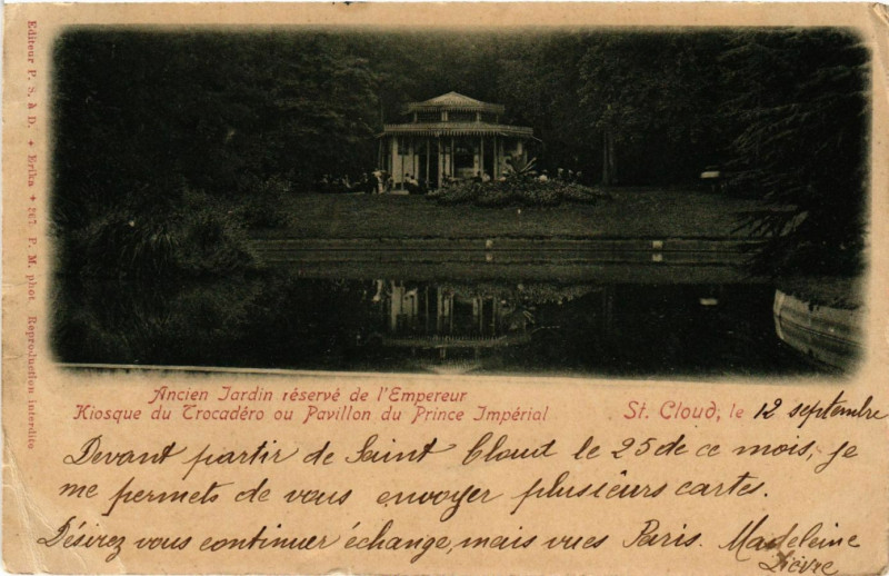 Carte postale ancienne Ancien Jardin reserve de l'Empereur