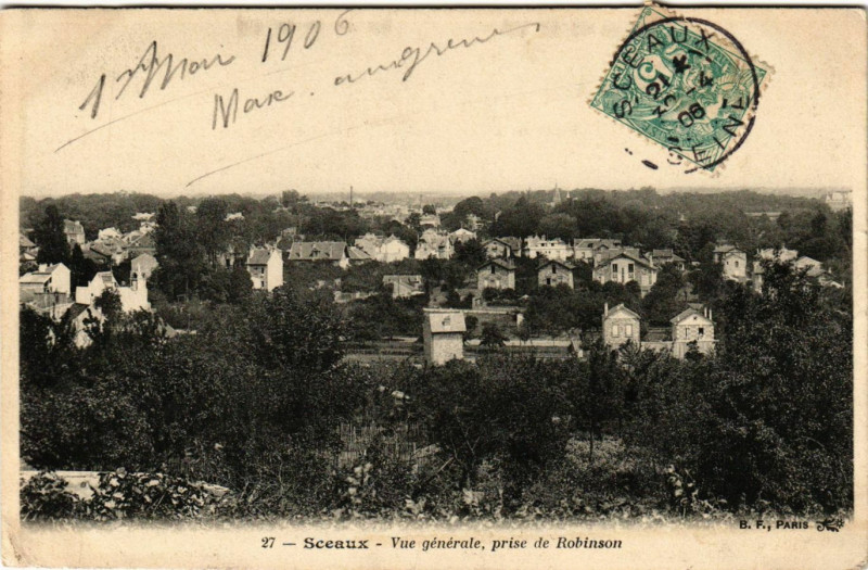 Carte postale ancienne Sceaux - Vue generale à Sceaux