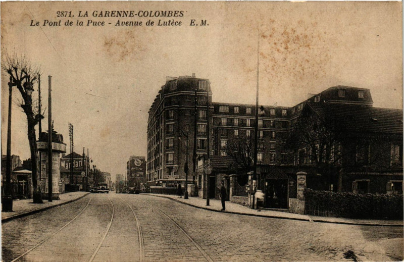 Carte postale ancienne La Garenne Colombes - Le Pont de la Puce à Colombes
