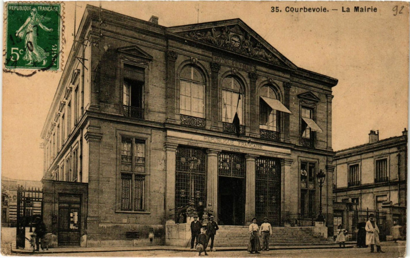 Carte postale ancienne Courbevoie - La Mairie à Courbevoie