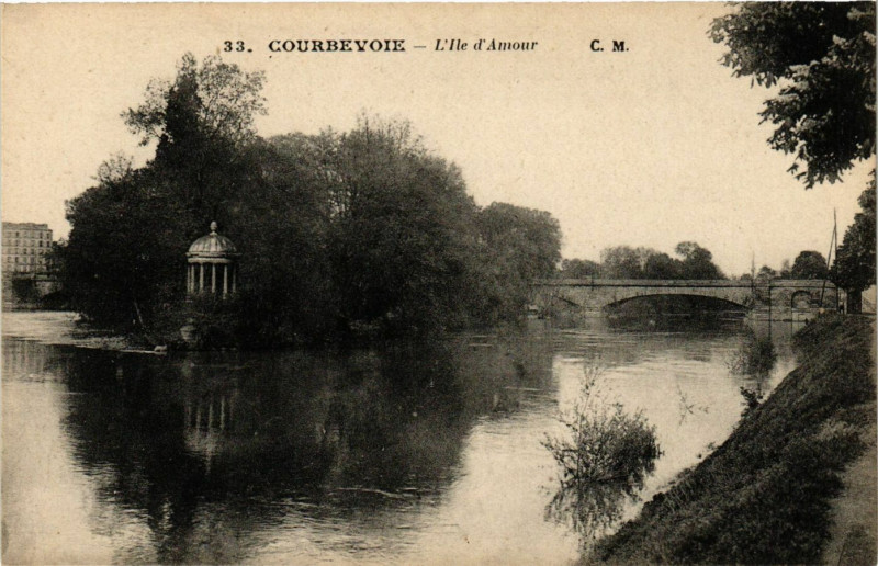 Carte postale ancienne Courbevoie - L'Ile d'Amour à Courbevoie