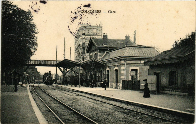 Carte postale ancienne Colombes - Gare à Colombes