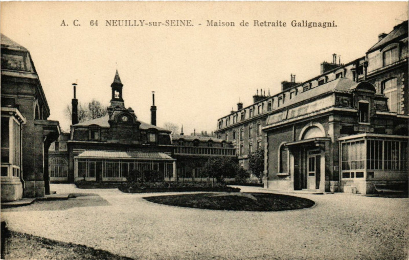 Carte postale ancienne Neuilly-sur-Seine - Maison de Retraite Galignagi à Neuilly-sur-Seine