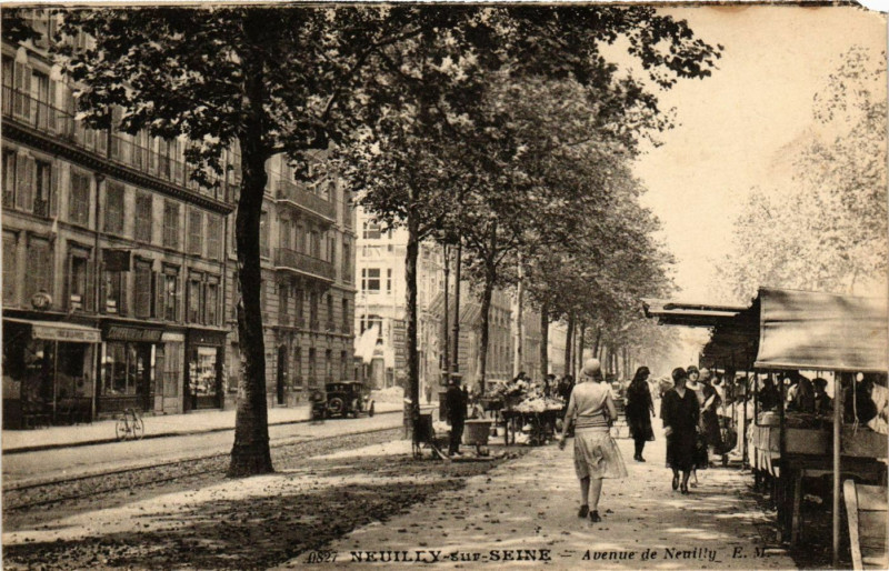 Carte postale ancienne Neuilly-sur-Seine - Avenue de Neuilly à Neuilly-sur-Seine