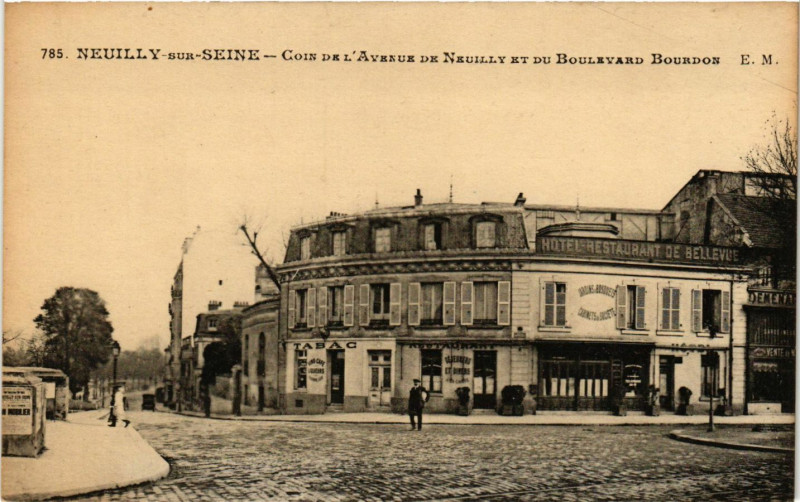 Carte postale ancienne Neuilly sur Seine - Coin de l'Avenue à Neuilly-sur-Seine
