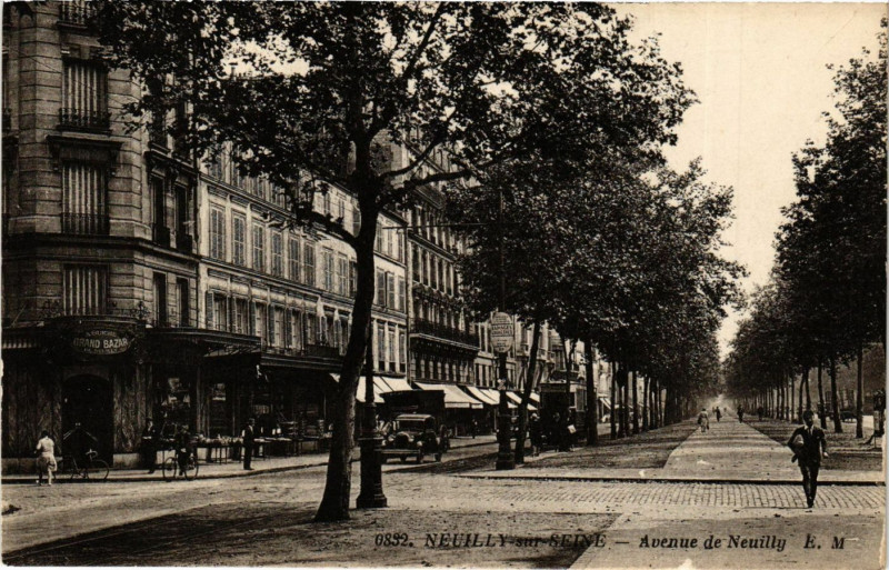 Carte postale ancienne Neuilly sur Seine - Avenue de Neuilly à Neuilly-sur-Seine
