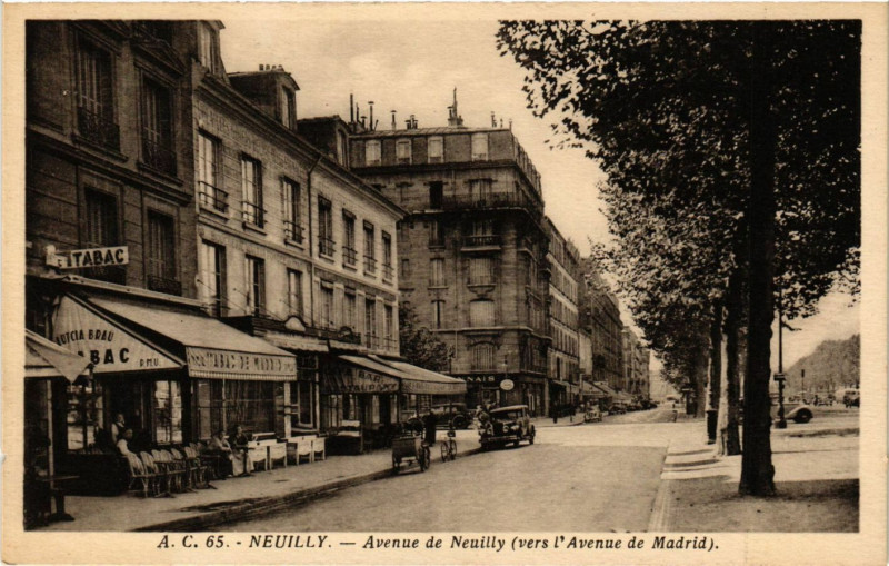 Carte postale ancienne Neuilly - Avenue de Neuilly