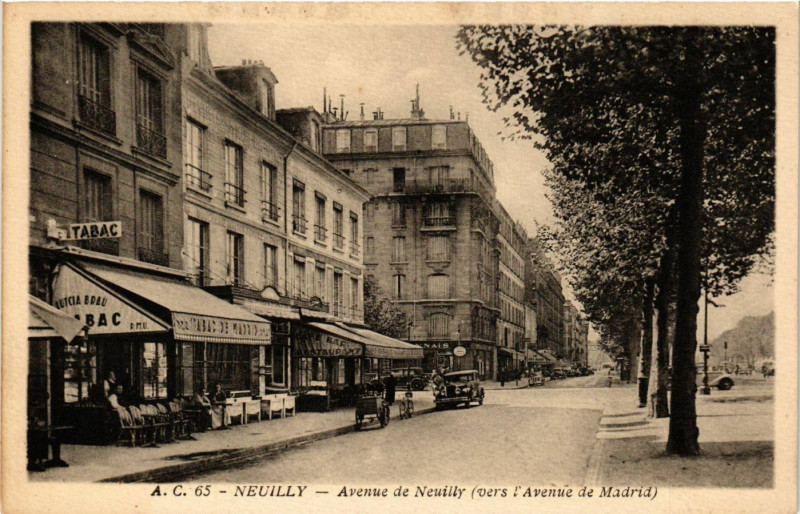 Carte postale ancienne Neuilly - Avenue de Neuilly