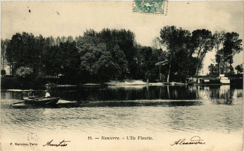 Carte postale ancienne Nantelle - L'Ile Fleurie