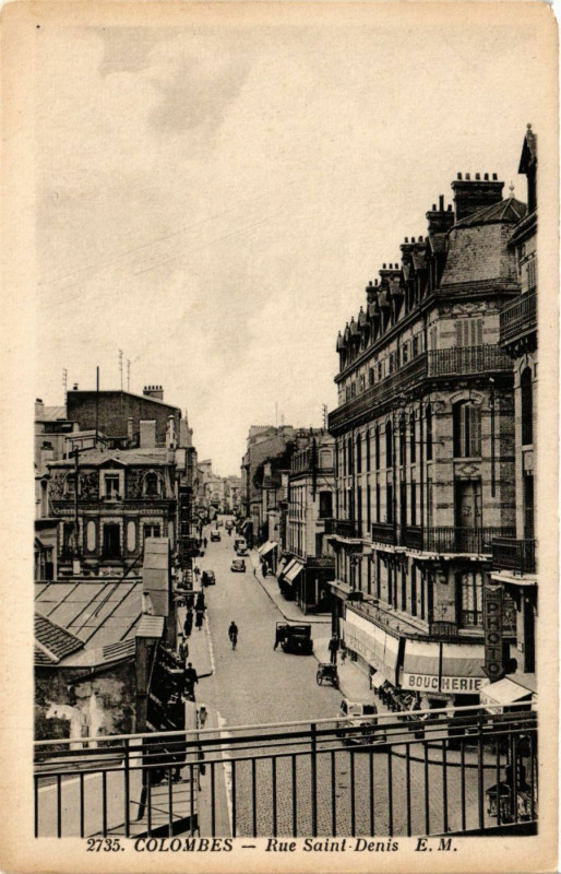 Carte postale ancienne Colombes - Rue Saint-Deniz à Colombes