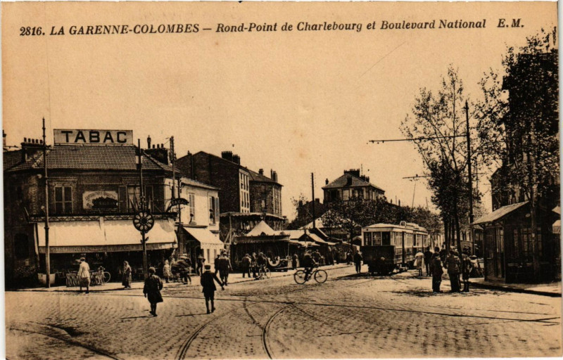 Carte postale ancienne La Garenne-Colombes - Rond Point à La Garenne-Colombes