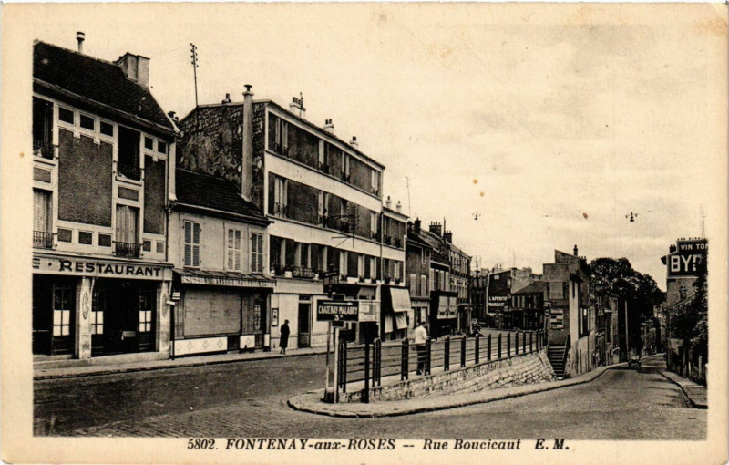 Carte postale ancienne Fontenay-aux-Roses - Rue Boucicaul à Fontenay-aux-Roses