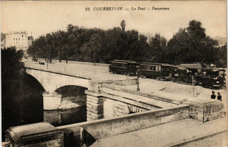 Carte postale ancienne Courbevoie - Le Pont à Courbevoie