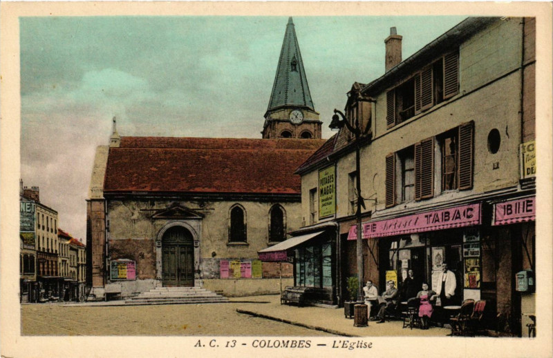Carte postale ancienne Colombes - L'Eglise à Colombes