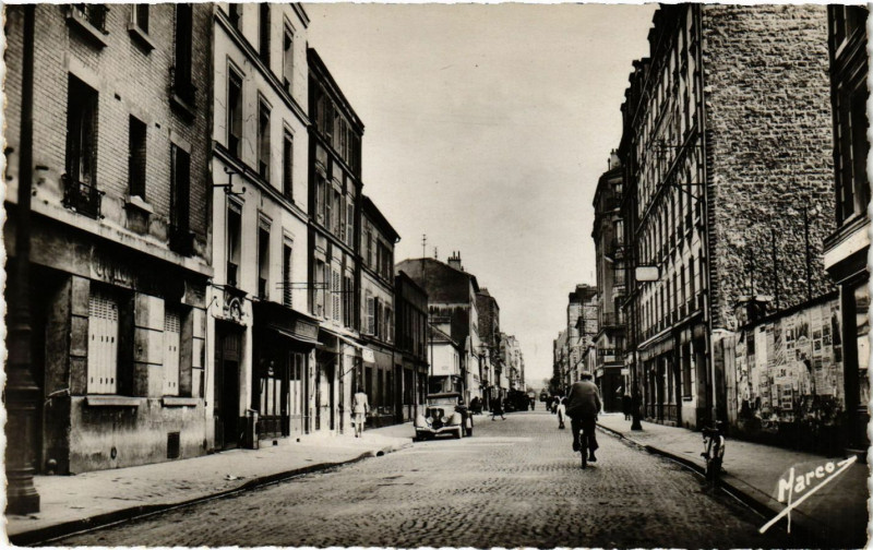 Carte postale ancienne Rue de Paris à Clichy