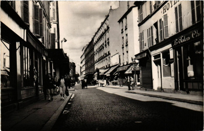 Carte postale ancienne Rue de Neuilly à Clichy