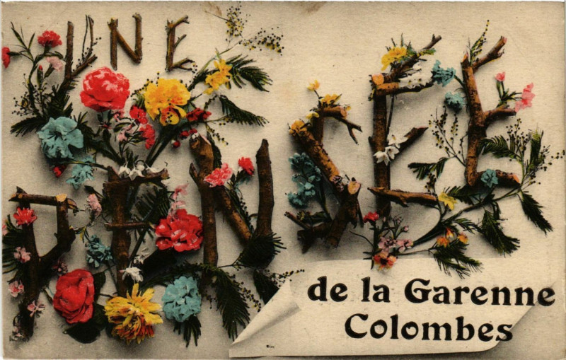 Carte postale ancienne Une Pensee de la Garenne Colombes à Colombes
