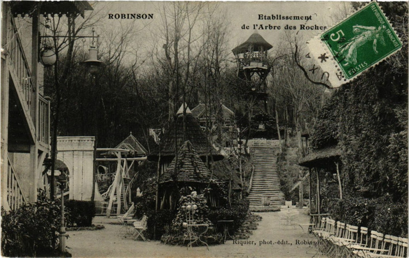Carte postale ancienne Robinson - Etablissement de l'Arbre des Rocher