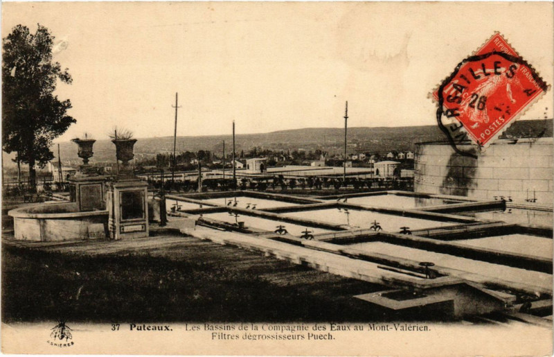 Carte postale ancienne Puteaux - Les Bassins de la Compagnie à Puteaux