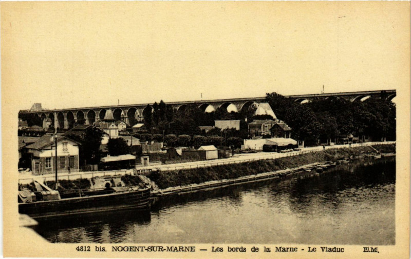 Carte postale ancienne Nogent sur Marne - Les brods de la Marne