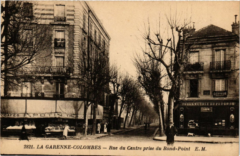 Carte postale ancienne La Garenne-Colombes - Rue du Centre à La Garenne-Colombes