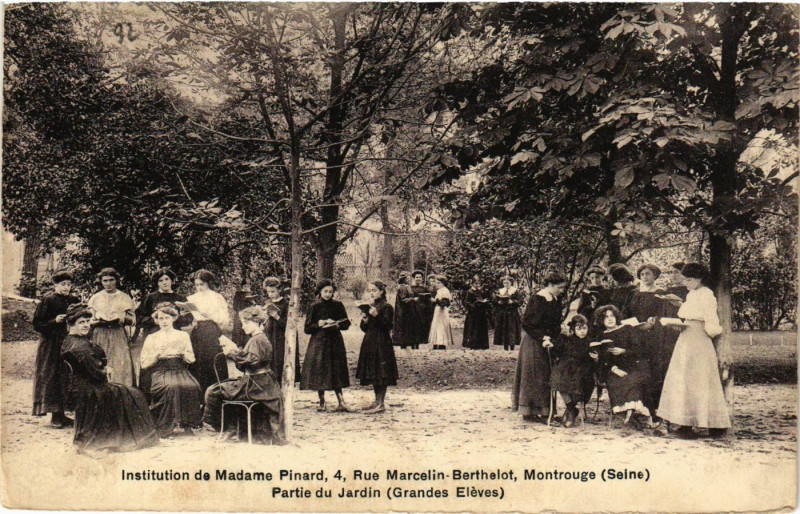 Carte postale ancienne Institution de Madame Pinard