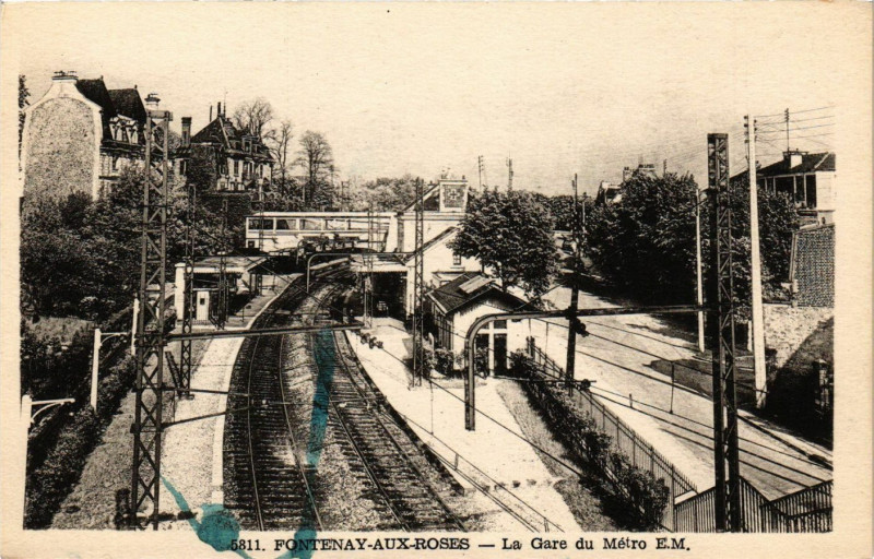 Carte postale ancienne Fontenay aux Roses - La Gare du Metro à Fontenay-aux-Roses