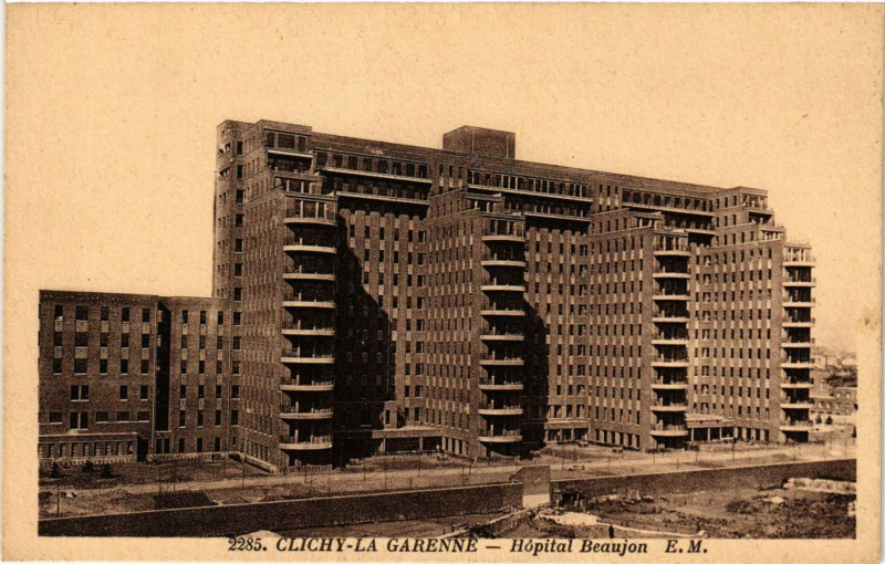 Carte postale ancienne Hôpital Beaujon à Clichy