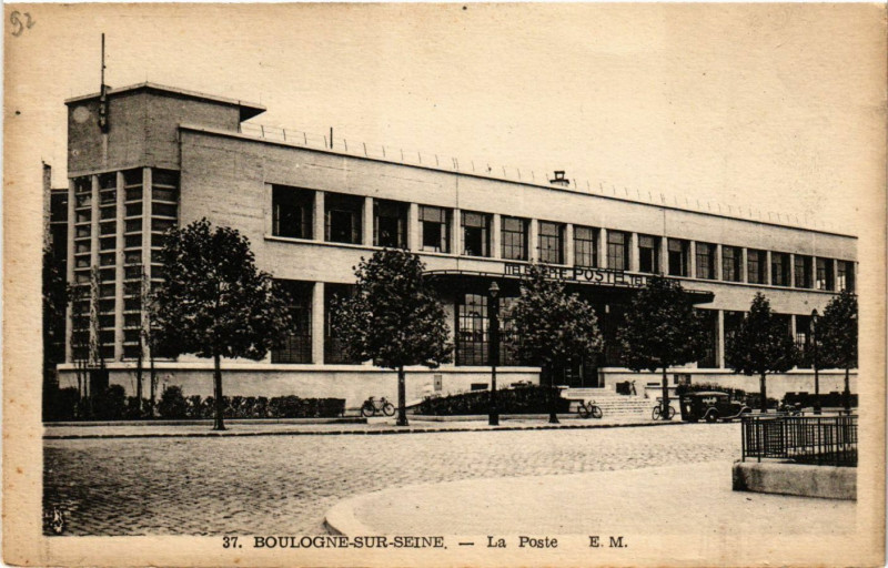 Carte postale ancienne Bologne sur Seine - La Poste