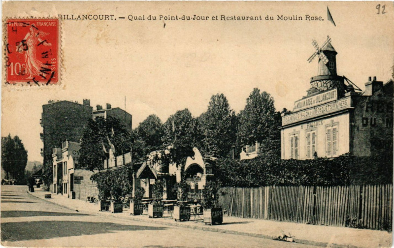 Carte postale ancienne Billancourt - Quai du Point du Jour