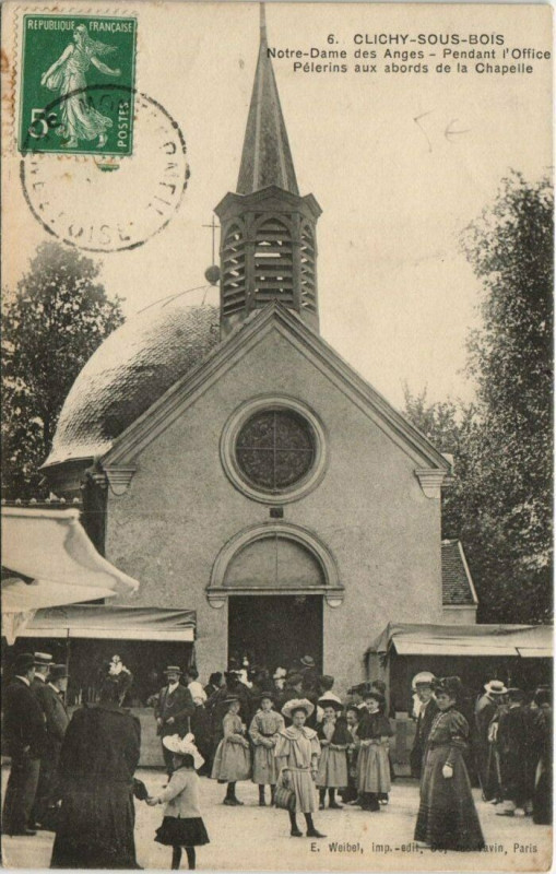 Carte postale ancienne Clichy-sous-Bois Notre-Dame des Anges à Clichy-sous-Bois