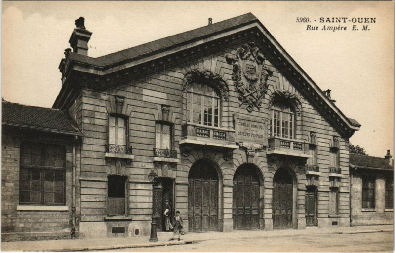 Carte postale ancienne Rue Ampère à Saint-Ouen-sur-Seine