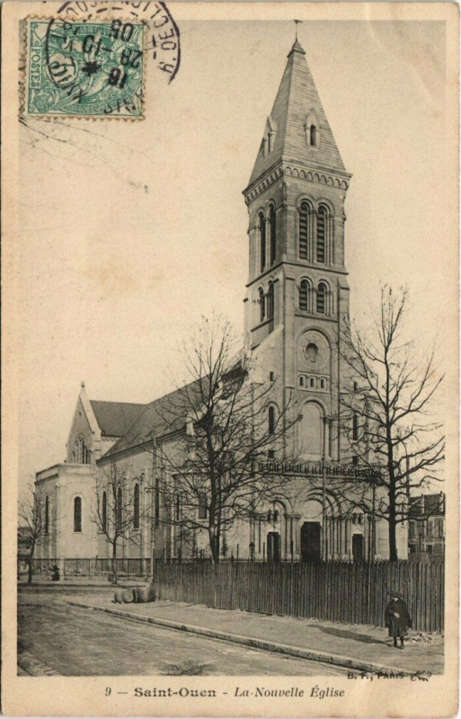 Carte postale ancienne La Nouvelle Eglise à Saint-Ouen-sur-Seine