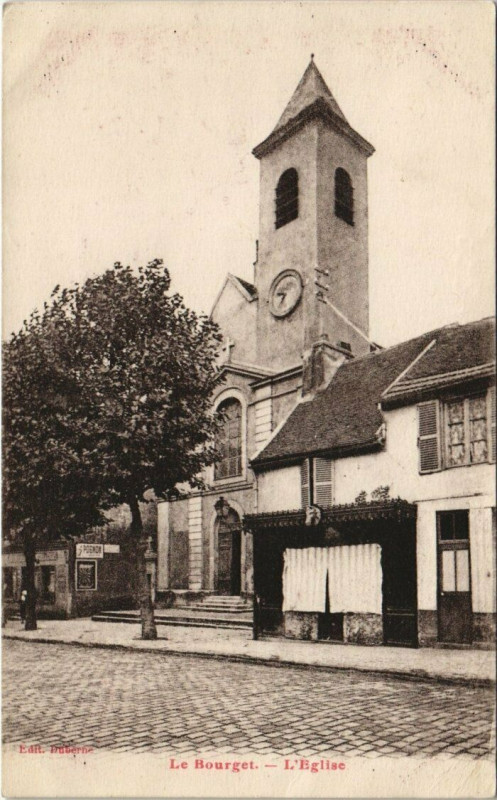 Carte postale ancienne Le Bourget- L'Eglise au Bourget