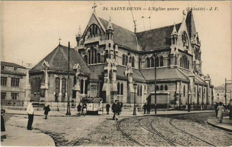 Carte postale ancienne Saint-Denis - L'Eglise neuve (L'Abside) à Saint-Denis
